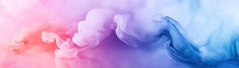 Poster - Colorful smoke swirls in vibrant hues of pink and blue, creating an abstract, artistic background for creative projects.