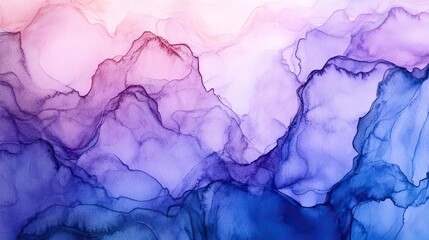 Poster - A beautiful blend of purple and pink hues creating an abstract mountain landscape that inspires peace and creativity.