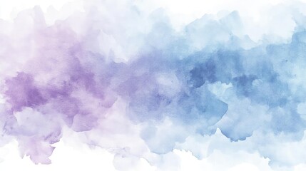 Poster - A soft and dreamy watercolor background featuring beautiful shades of purple and blue, perfect for artistic projects and designs.