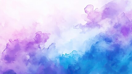 Poster - Vibrant watercolor background showcasing soft purple and blue hues, ideal for artistic projects and creative design.