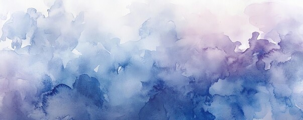 Poster - Soft watercolor abstract background in blue and purple tones, perfect for artistic projects and creative designs.