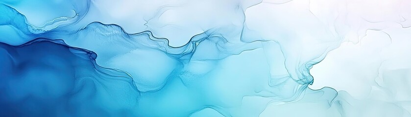 Aufkleber - A beautiful blend of blue and white hues, creating a serene and tranquil abstract image perfect for backgrounds and designs.