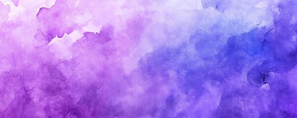 Poster - A vibrant blend of purple and blue hues creating a dreamy watercolor background perfect for artistic projects.