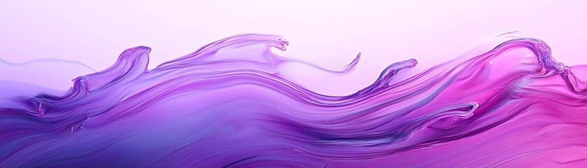 Poster - A captivating blend of purple and pink hues creates a smooth, flowing abstract wave, perfect for artistic backgrounds and designs.
