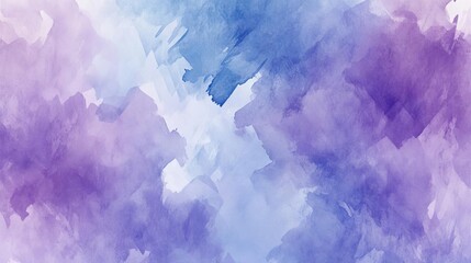 Poster - An elegant watercolor background blending soft shades of blue and purple, ideal for artistic projects and creative design.