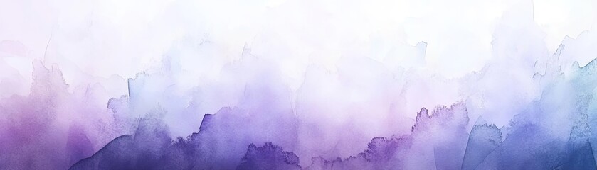 Poster - A serene watercolor background featuring soft hues of purple and blue, perfect for creative projects and designs.