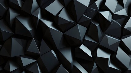 Sticker - black polygon background