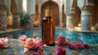© theerachai - Spa  Luxury  Rose  Bottle  Essential Oil  Swimming Pool  Morocco  Relaxation