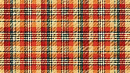 Vintage tartan plaid seamless pattern with a wide-angle look