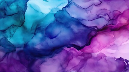 Poster - A vibrant abstract background featuring flowing layers of blue, purple, and pink hues, perfect for artistic design projects.