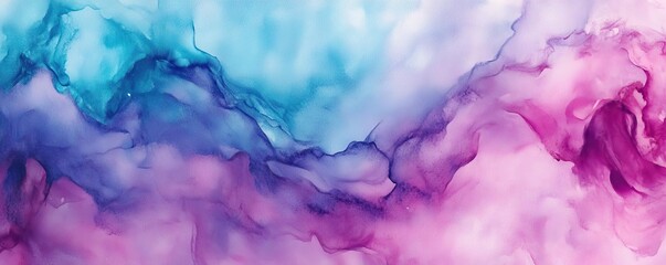 Aufkleber - A vibrant abstract artwork showcasing a blend of blue and pink hues, creating a soothing and dynamic visual experience.