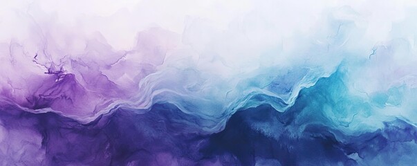 Poster - A stunning abstract background featuring fluid waves of purple and blue, perfect for artistic designs and creative projects.