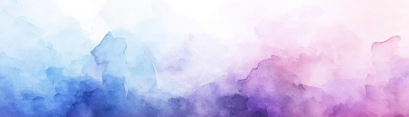 Poster - A beautiful blend of soft blue and pink watercolor, creating an ethereal background perfect for artistic projects and designs.