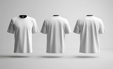 a gray t-shirt front and back mockups on a white background