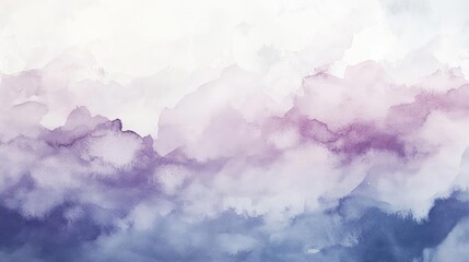 Poster - A serene watercolor abstract background featuring soft hues of purple and blue, perfect for calming designs.