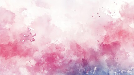 Poster - A vibrant watercolor texture featuring soft pink and blue hues, perfect for backgrounds and artistic projects.