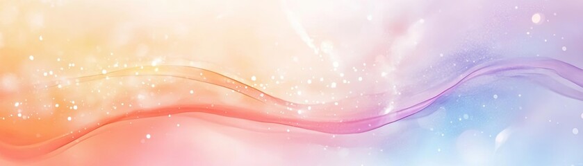 Poster - A vibrant abstract background featuring soft curves and a gradient of pastel colors, perfect for creative projects and designs.