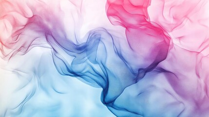Aufkleber - A beautiful blend of pink and blue smoke, creating an ethereal and calming abstract background for creative projects.