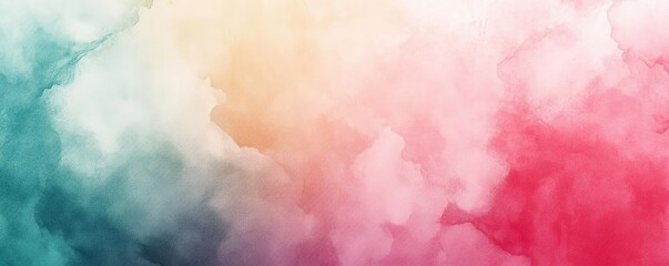 Poster - A beautiful abstract watercolor background featuring soft pastel colors blending together in a dreamy, calming display.