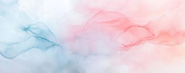 Poster - An ethereal blend of soft blue and pink hues creates a dreamy, abstract background perfect for various design projects.