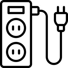 Poster - power socket icon