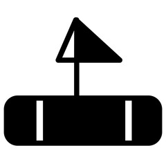 Poster - Ship Sail Boat Glyph Icon