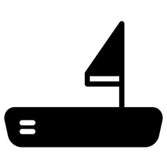 Poster - Ship Sea Boat Glyph Icon