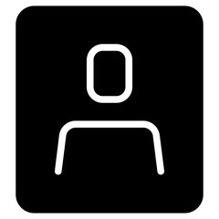 Sticker - Avatar Phone Book Glyph Icon