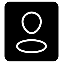 Sticker - Avatar Phone Book Glyph Icon