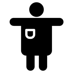 Canvas Print - Body Human User Glyph Icon