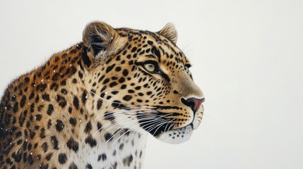 Sticker - Close-up Portrait of a Leopard with Yellow Eyes and a Black Nose