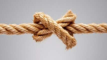 Wall Mural - A close up of a knot on the end of rope, AI