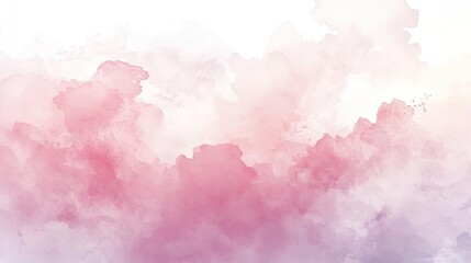 Poster - A soft, abstract watercolor background blending shades of pink and purple, ideal for creative projects and design work.