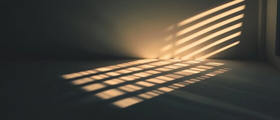 Wall Mural - A room with a window and a shadow on the floor