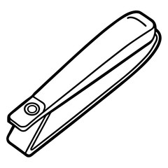 nail clipper outline coloring book page line art illustration digital drawing