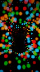 Poster - Colorful Abstract Light Bokeh on Dark Background