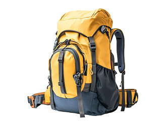 a yellow and black backpack