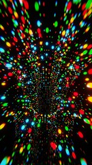 Poster - Colorful Abstract Light Bokeh on Dark Background