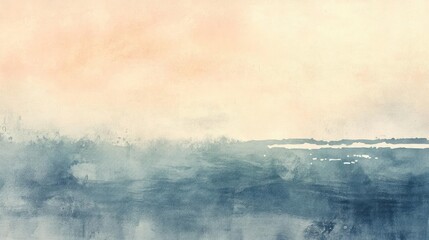 Poster - Serene watercolor landscape with soft hues, evoking calmness and tranquility, perfect for backgrounds or artistic projects.