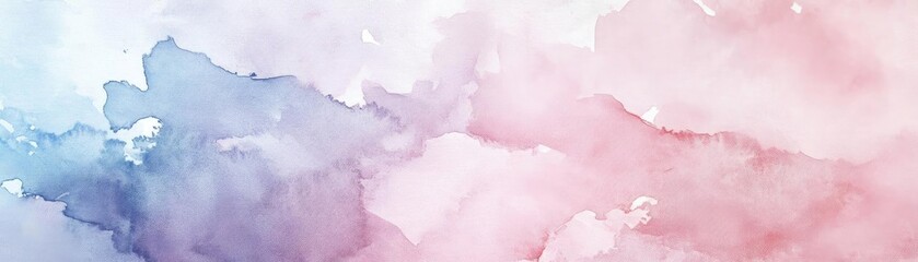 Aufkleber - Soft watercolor background blending pastel colors of pink and blue. Ideal for design, art, and creative projects.