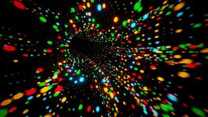 Poster - Colorful Abstract Light Bokeh on Dark Background