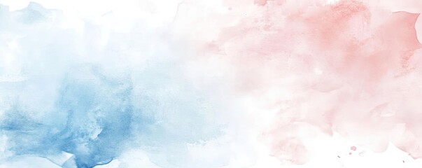 Aufkleber - A serene watercolor background blending soft blue and pink hues, perfect for artistic projects or calming designs.