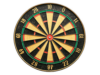 a dart board with a dart in the center with Green Wheel in the background