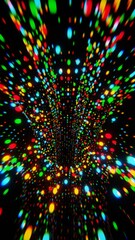 Poster - Colorful Abstract Light Bokeh on Dark Background