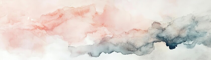 Poster - Beautiful abstract watercolor illustration featuring soft colors and fluid shapes, perfect for backgrounds and artistic designs.