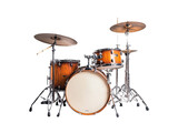a drum set with a white drum set