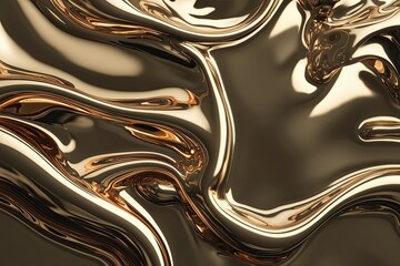 Sticker - Dynamic Fluid Texture with Surreal Metallic Liquid Sheen Effect