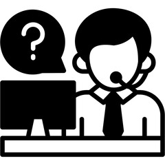 Wall Mural - Help Desk Icon