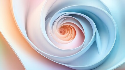Poster - A captivating spiral pattern featuring soft pastel hues, ideal for backgrounds and artistic designs.