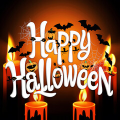 Poster - Happy Halloween lettering design